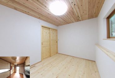 愛工房の杉を天井に使用した寝室 | 自然素材の注文住宅,健康住宅 | 実例写真 | 東京都練馬区