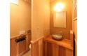 天然木材を使用した洗面カウンター | 自然素材の注文住宅,健康住宅 | 実例写真 | 東京都目黒区