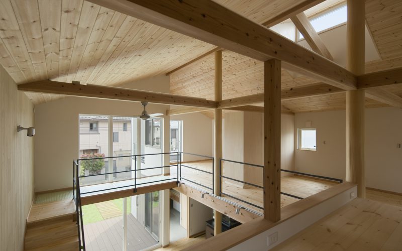 2階の壁や家具の配置は、暮らしながら検討する「自由に編集可能な空間」というコンセプトで、将来的な壁や建具の増築にも対応します。
